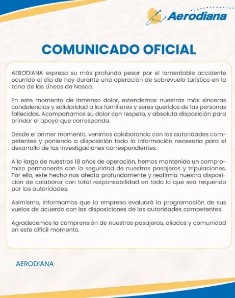 El comunicado completo de la empresa