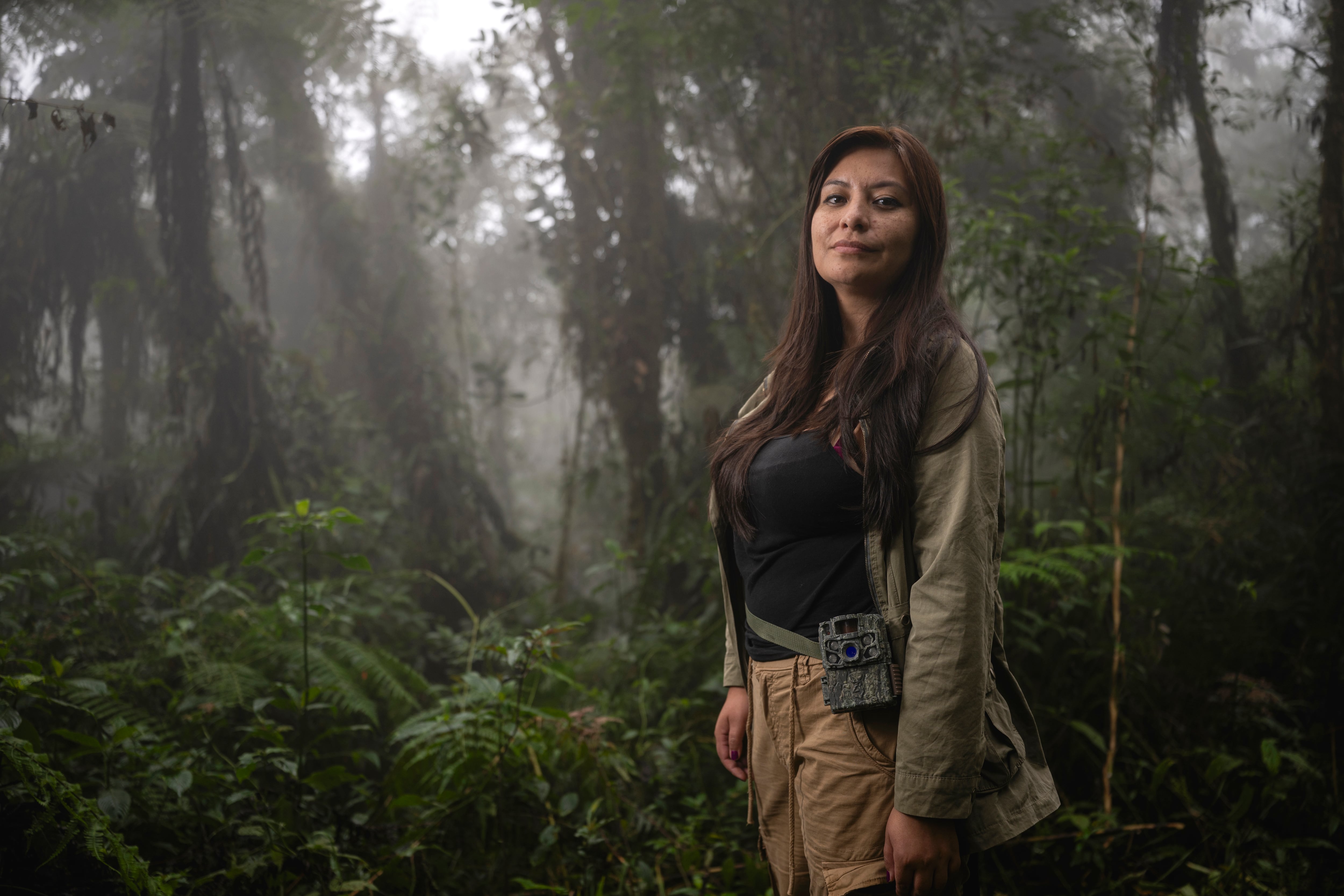 Bolivia, September 2, 2026 – National Geographic Explorer Paola Nogales explores the high-mountain moist forest of the Yungas region in search of signs of leopardus tilcayo and suitable locations to install camera traps.