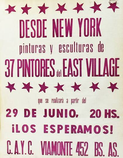 3. Poster de exhibición. CAyC, Buenos Aires, 1984. 100 x 72 cm. Colección Privada, Nuev York. Cortesía Cosmocosa
