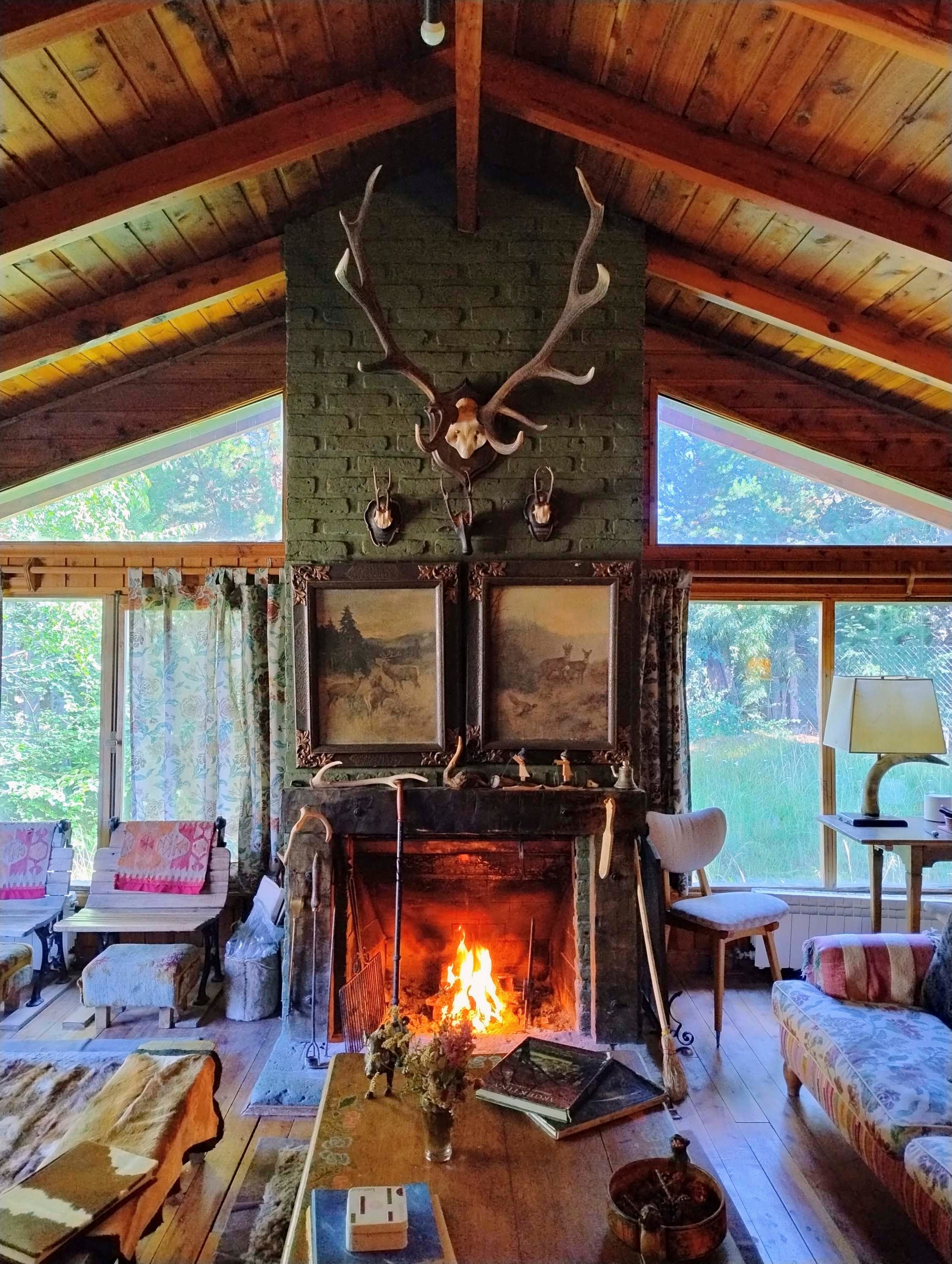 “Cuando viajaba, compraba cosas, como esos cuadros sobre la chimenea, que traje de Austria”.