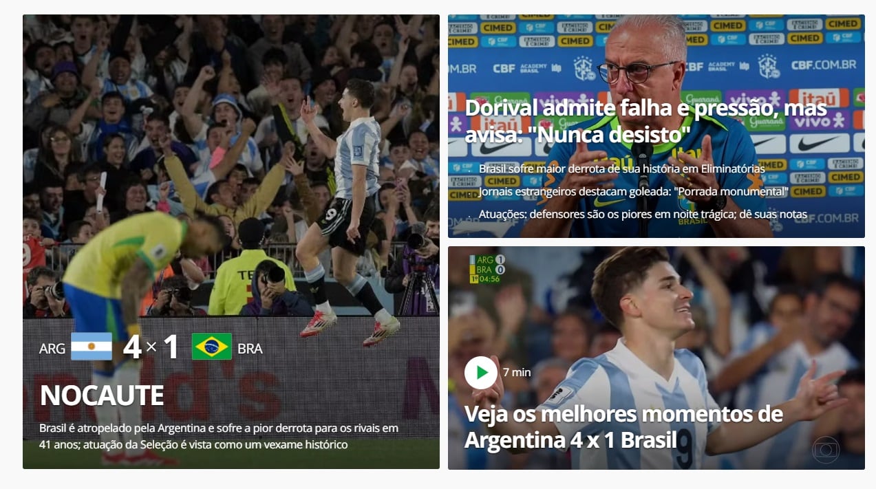 La cobertura y la crítica de Globo Esporte