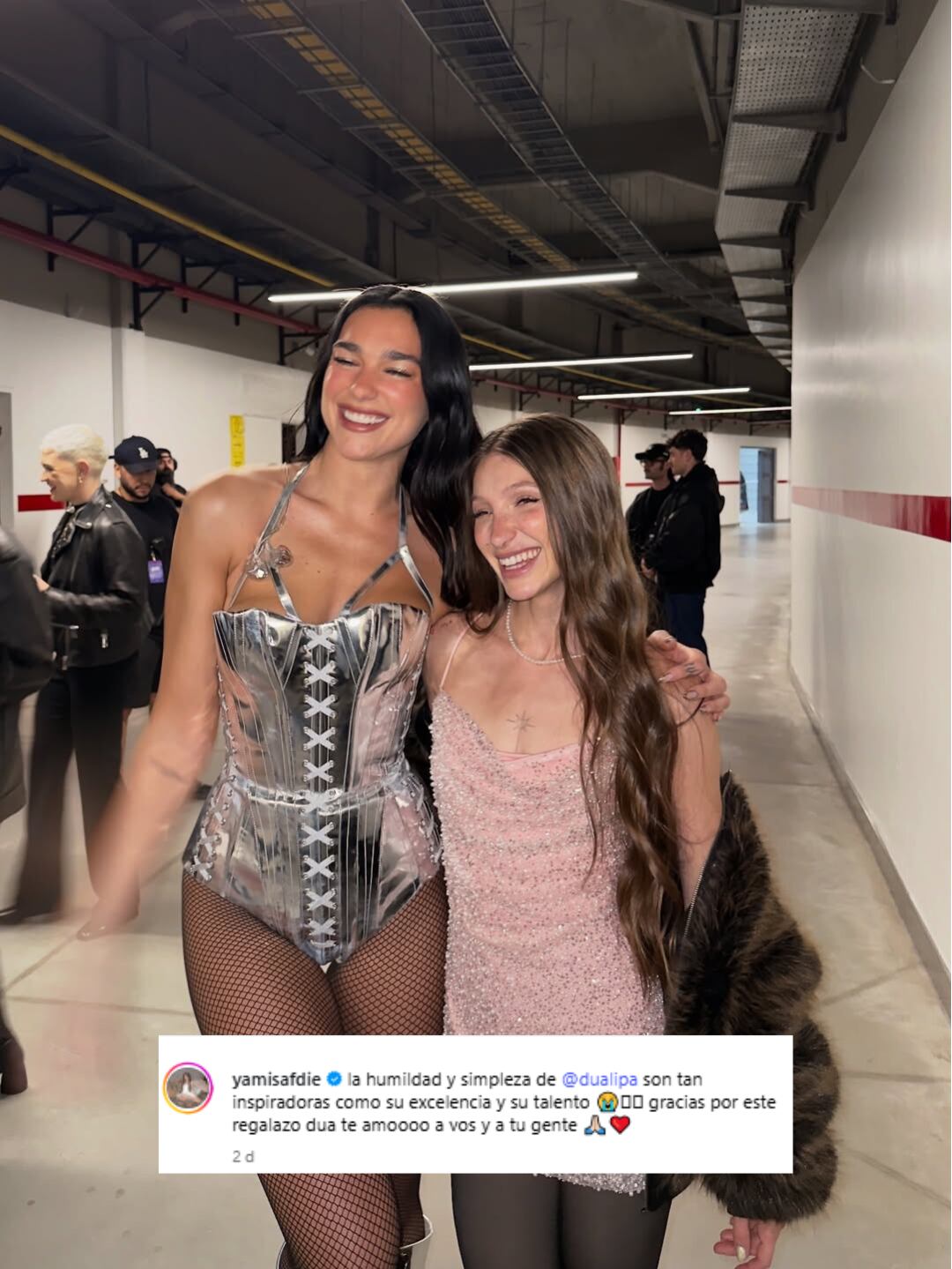La cantante argentina compartió detalles de su encuentro con Dua Lipa (Foto: Instagram @yamisafdie)