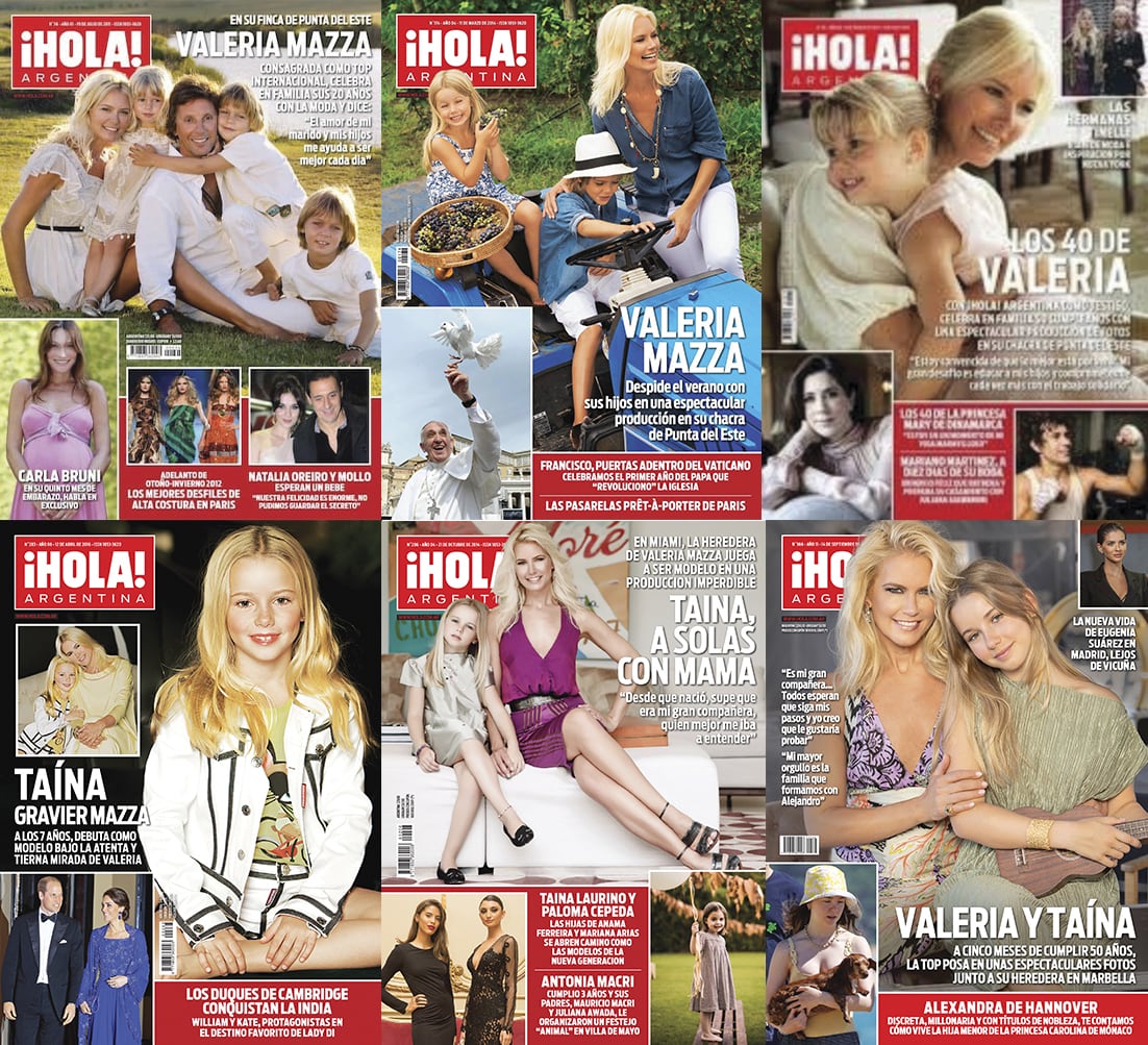 Desde sus primeros años, Taína nos acompaña en la tapa de ¡HOLA! Argentina, a veces con su mamá, otras con la familia entera, pero siempre el mismo encanto