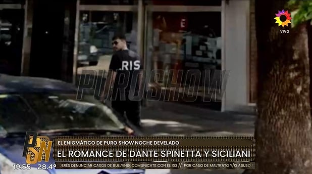 La foto de Dante Spinetta presuntamente caminando en el barrio de Griselda Siciliani (Foto: Captura de TV)