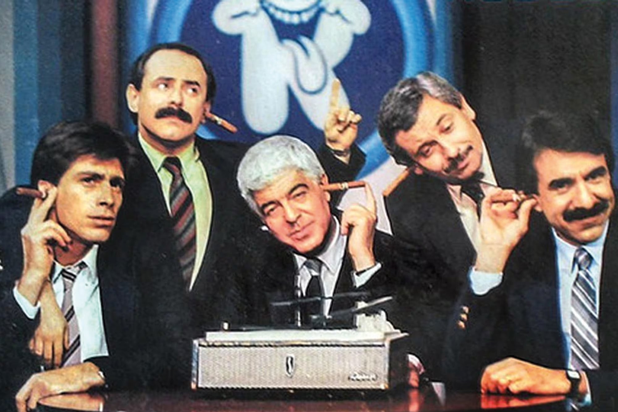 Nicolás Repetto, Jorge Guinzburg, Adolfo Castelo, Raúl Becerra y Carlos Abrevaya en La Noticia Rebelde