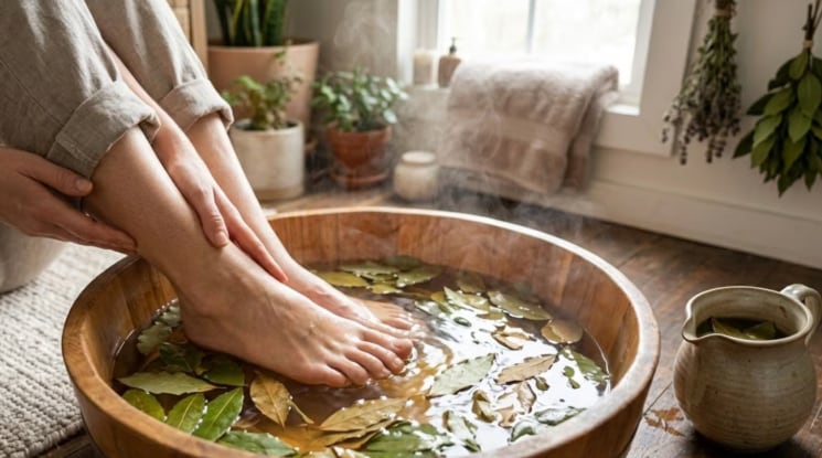 Los beneficios de sumergir los pies en agua de laurel al menos una vez a la semana