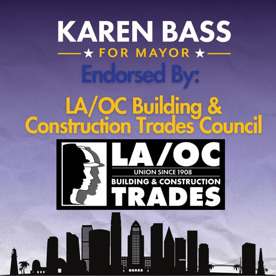 Bass buscará su segundo mandato con el apoyo de los sindicatos de la construcción