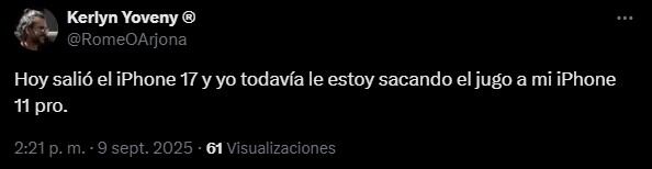 La reacción de los usuarios ante el lanzamiento del Iphone 17