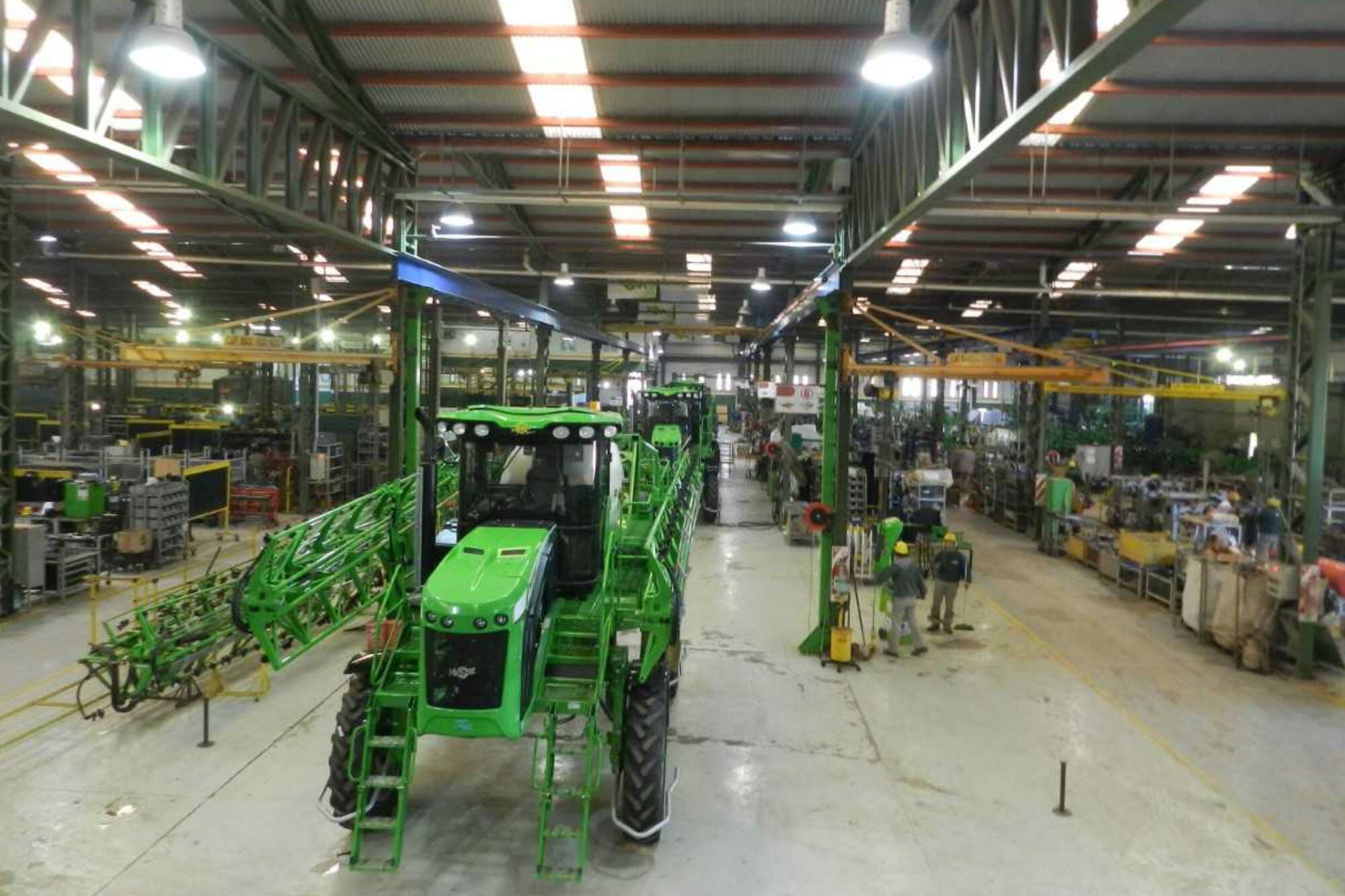 La fábrica de pulverizadoras que la empresa tiene en Marcos Juárez