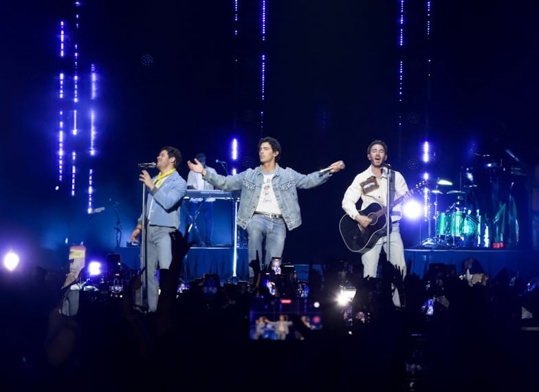 Jonas Brothers en su última presentación en Buenos Aires, en mayo pasado y en el Movistar Arena
