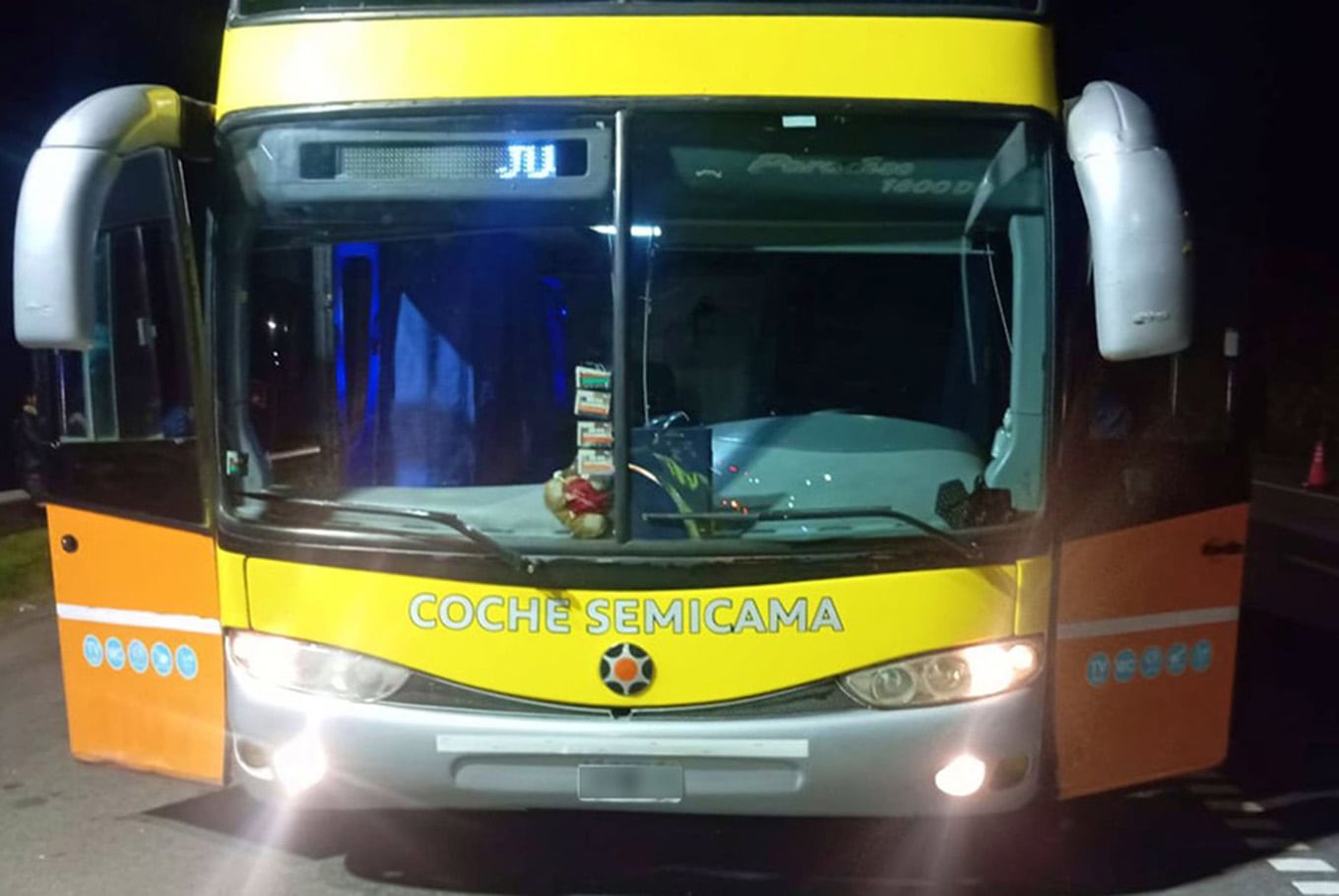 El ómnibus donde viajaba la víctima