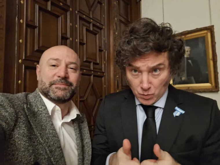 Diego Spagnuolo y Javier Milei