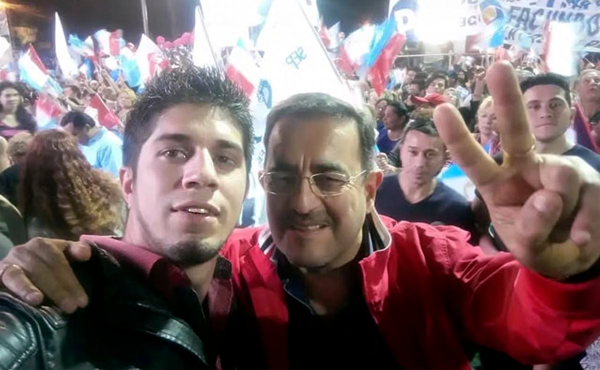 Barrelier con el exconcejal Ricardo Moreno, quien fue su contacto para entrar a trabajar en la Municipalidad de Córdoba