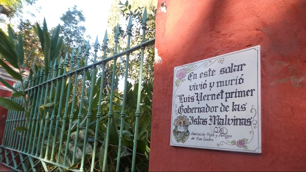 La quinta La Porteña, en el Casco Histórico de San Isidro, tiene un placa que dice
