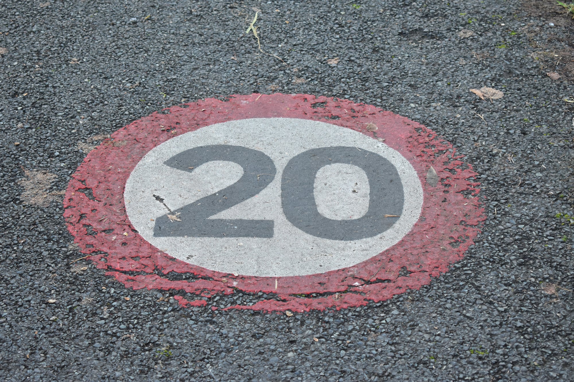 En zonas escolares, además de carteles, suele haber señalización en el pavimento