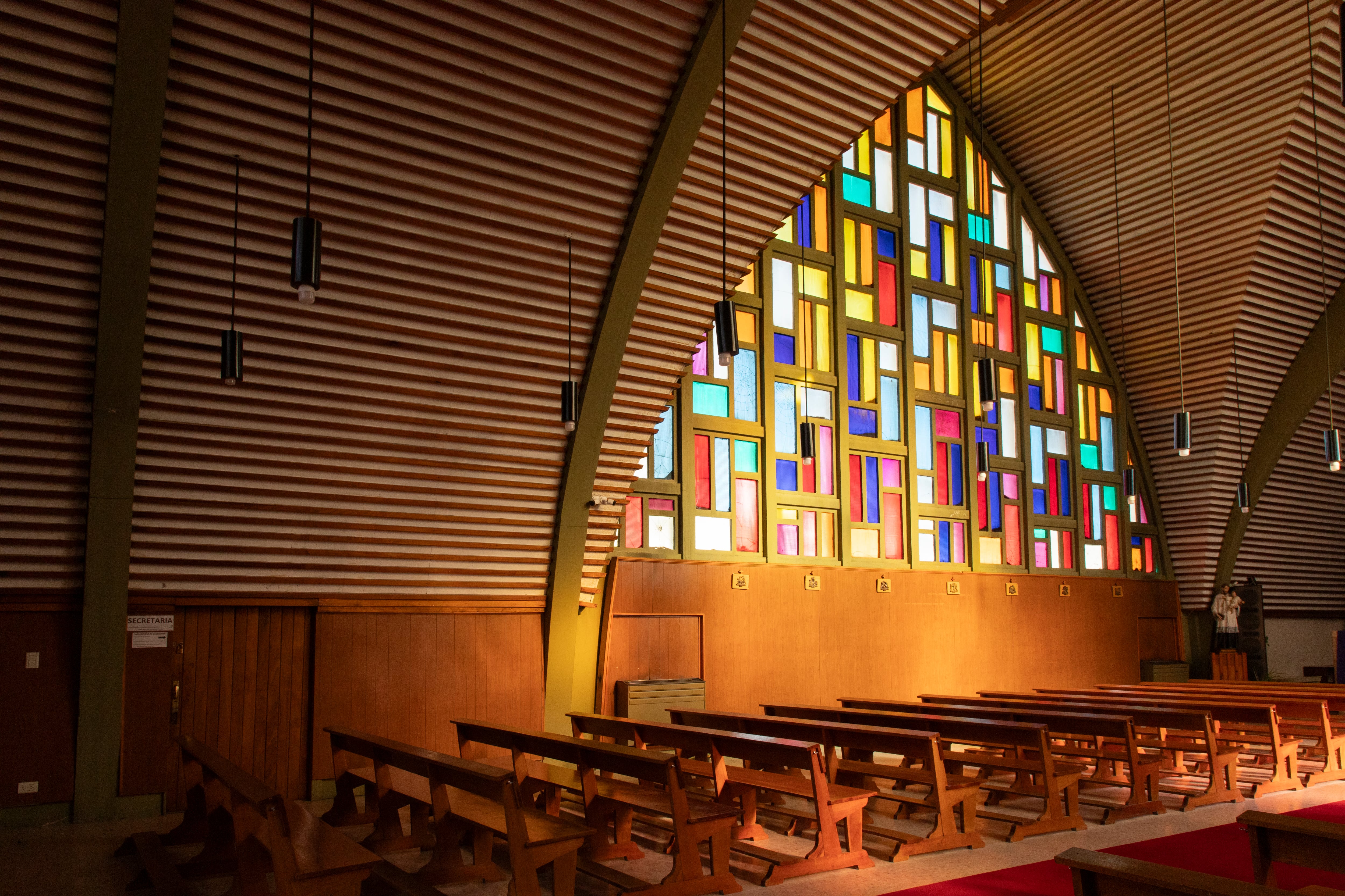 Los vitrales de la Parroquia Sagrado Corazón de Jesús.