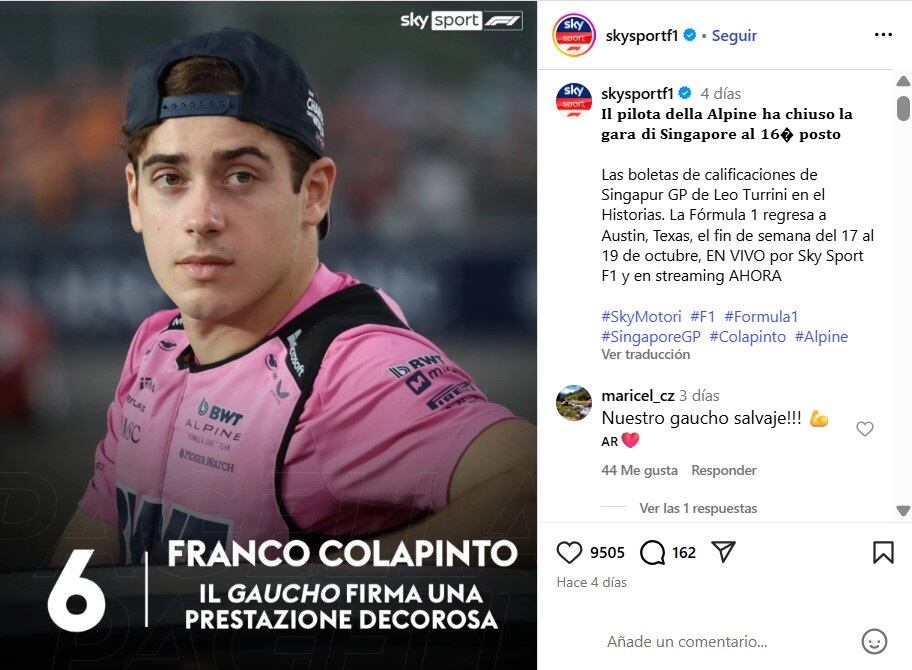 La prensa italiana bautizó como