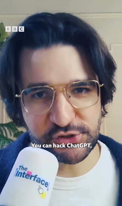 El periodista buscó hackear los sistemas de IA (Foto: @tomgermain)