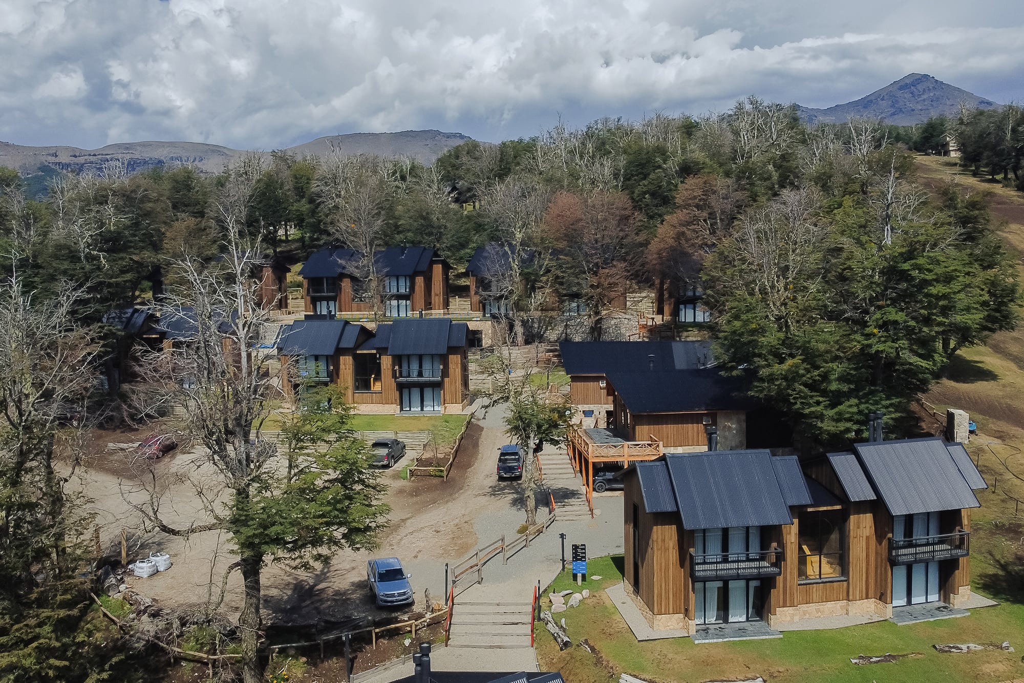 Un complejo de casas hechas con sistema de construcción en seco
