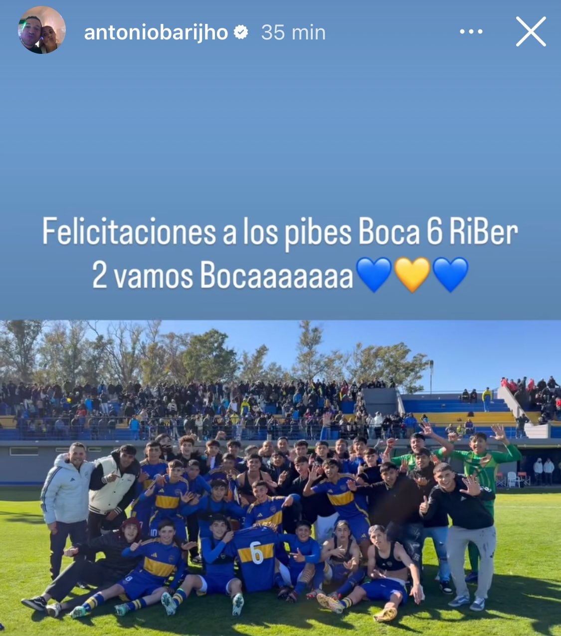 Así festejaba Antonio