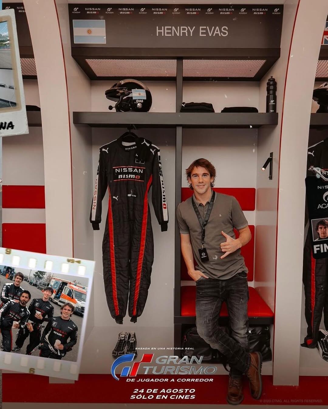 Mariano González integró el elenco de la película Gran Turismo, protagonizada por David Harbour, Orlando Bloom y Geri Halliwell