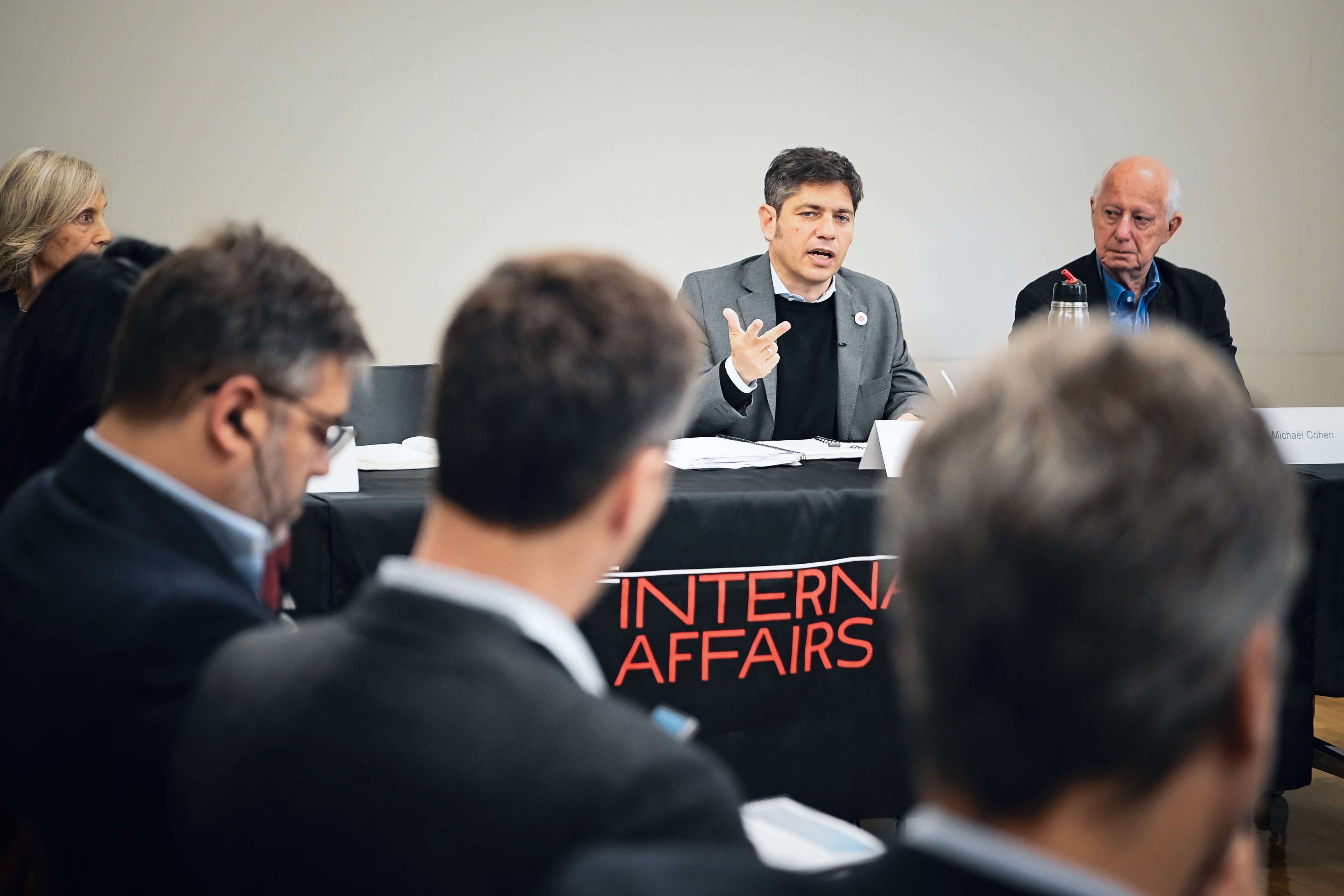 Axel Kicillof, en una de sus actividades en Nueva York