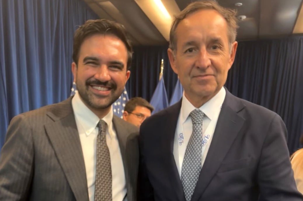 Fulvio Pompeo, Secretario General y de Relaciones Internacionales del gobierno de la Ciudad, junto al alcalde de Nueva York, Zohran Mamdani