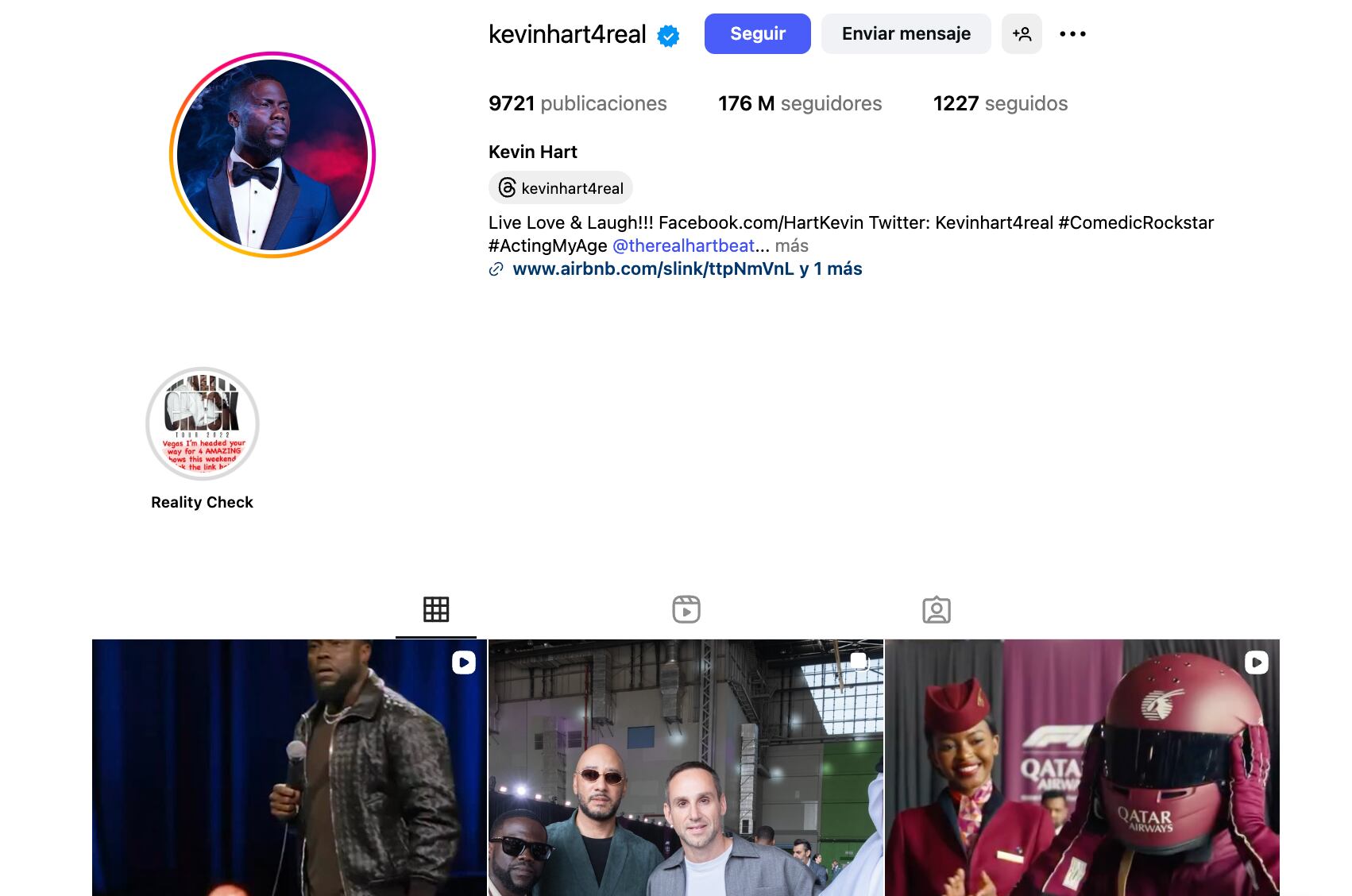 El comediante tiene una gran presencia y cantidad de seguidores en sus redes sociales