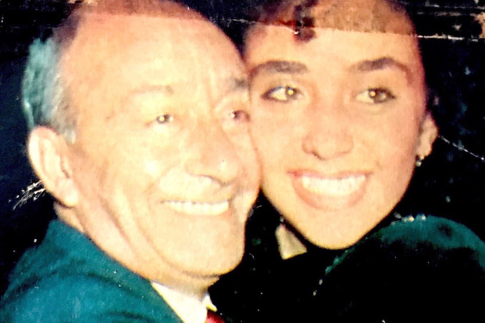 Sabrina Olmedo, junto a su padre