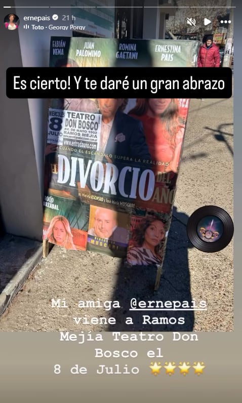 Los últimos posteos de Ernestina Pais en las redes