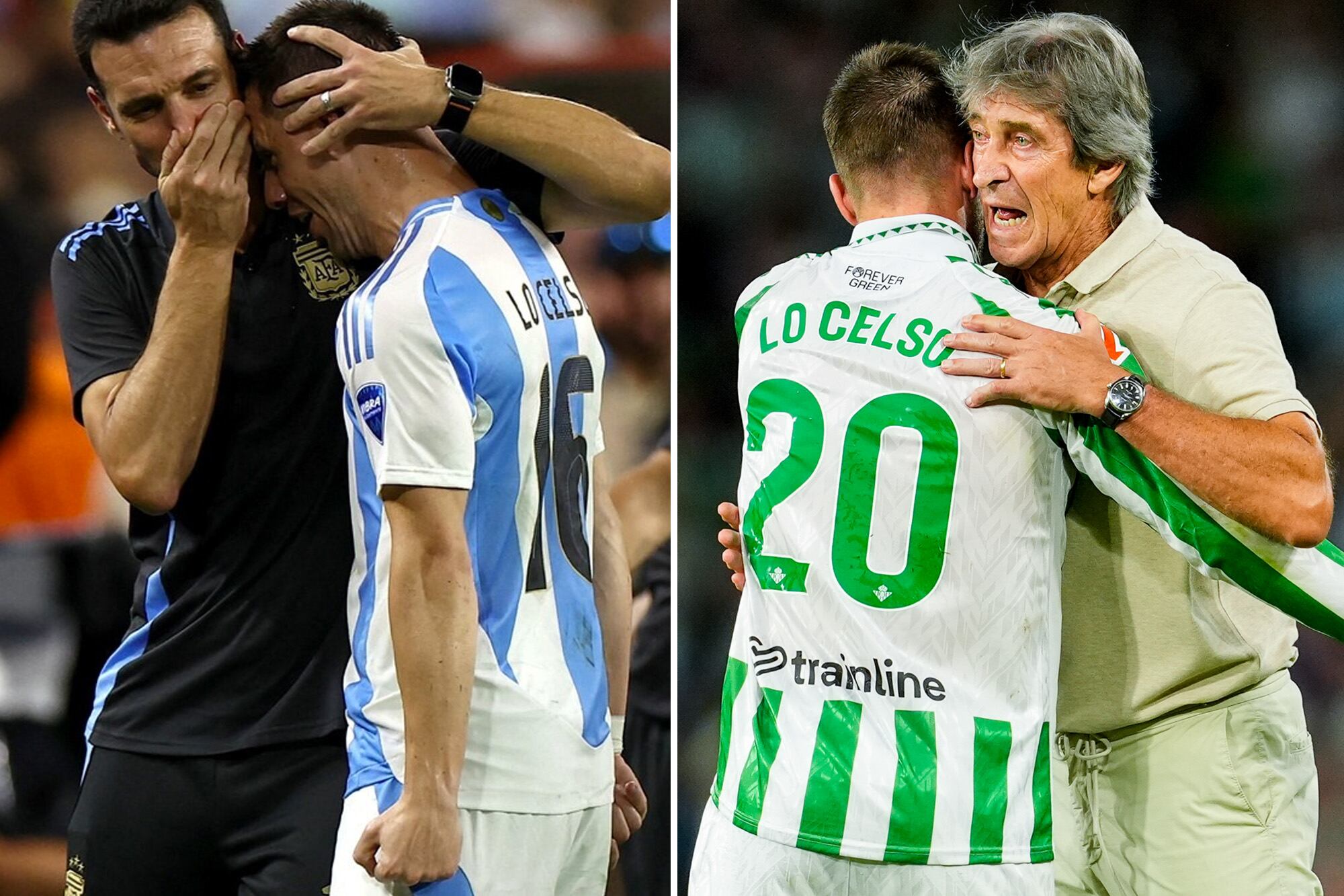 Con Lionel Scaloni (47 años) y Manuel Pellegrini (71), sus entrenadores casi en los extremos generacionales