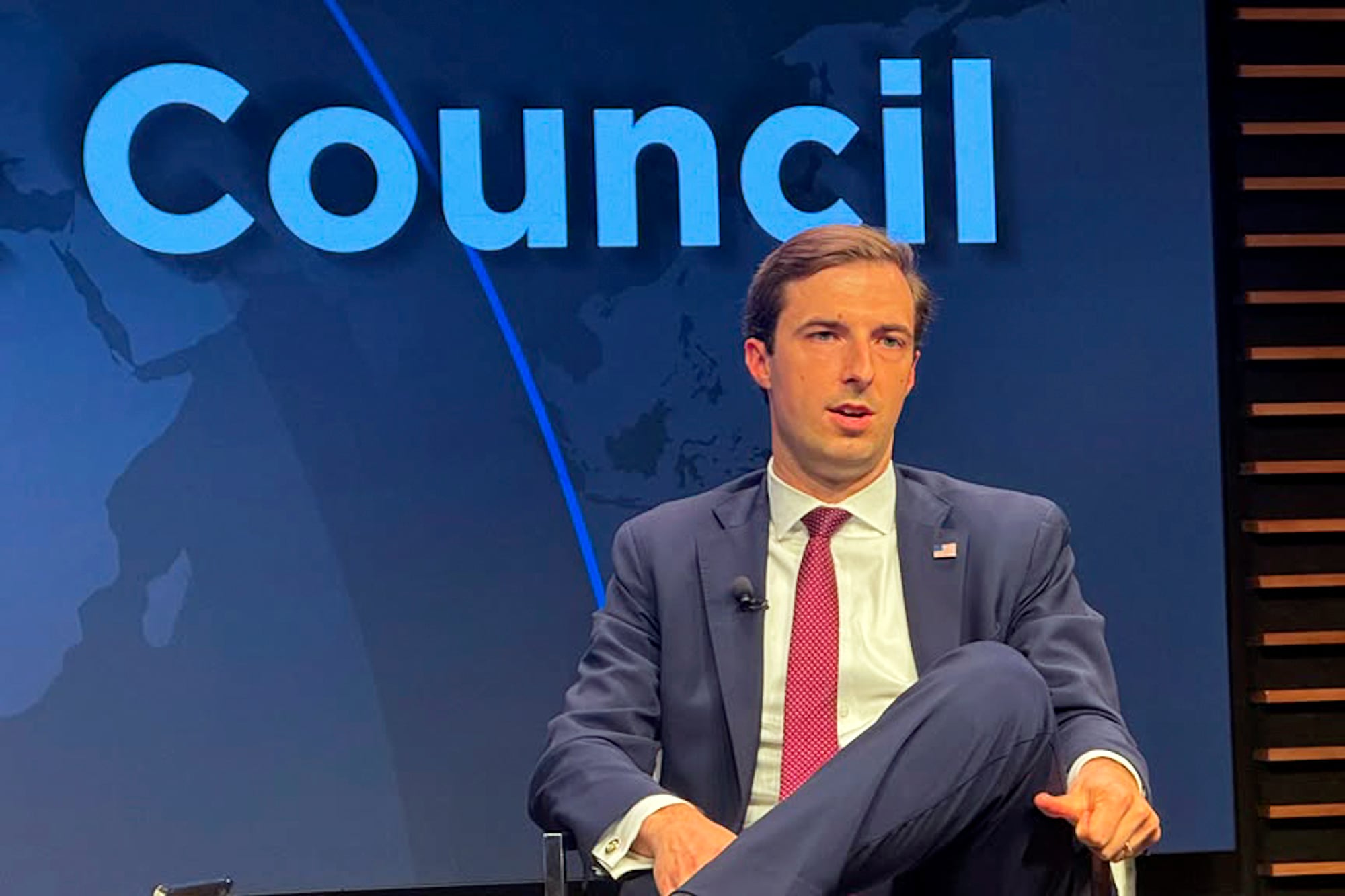 Caleb Orr, subsecretario de Estado para Asuntos Económicos, Energéticos y Empresariales del Departamento de Estado, en el Atlantic Council, en Washington.