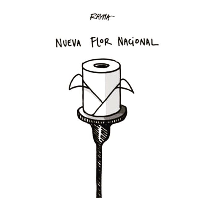 Rayma comenzó a publicar en redes sociales sus caricaturas basadas en la agenda setting del momento. Esta fotografía hace alusión a la crisis del papel higiénico en 2015