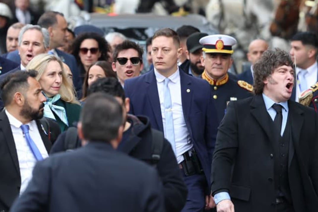 Pablo Quirno, Karina Milei, Santiago Caputo y Javier Milei