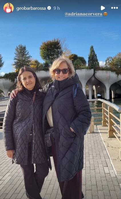 La compañía de Adriana fue vital en las vacaciones de Georgina Barbarossa