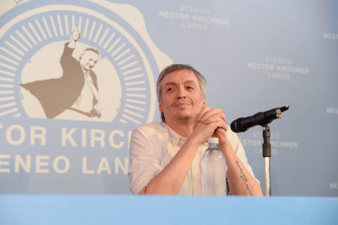 Máximo Kirchner en un acto reciente en Lanús