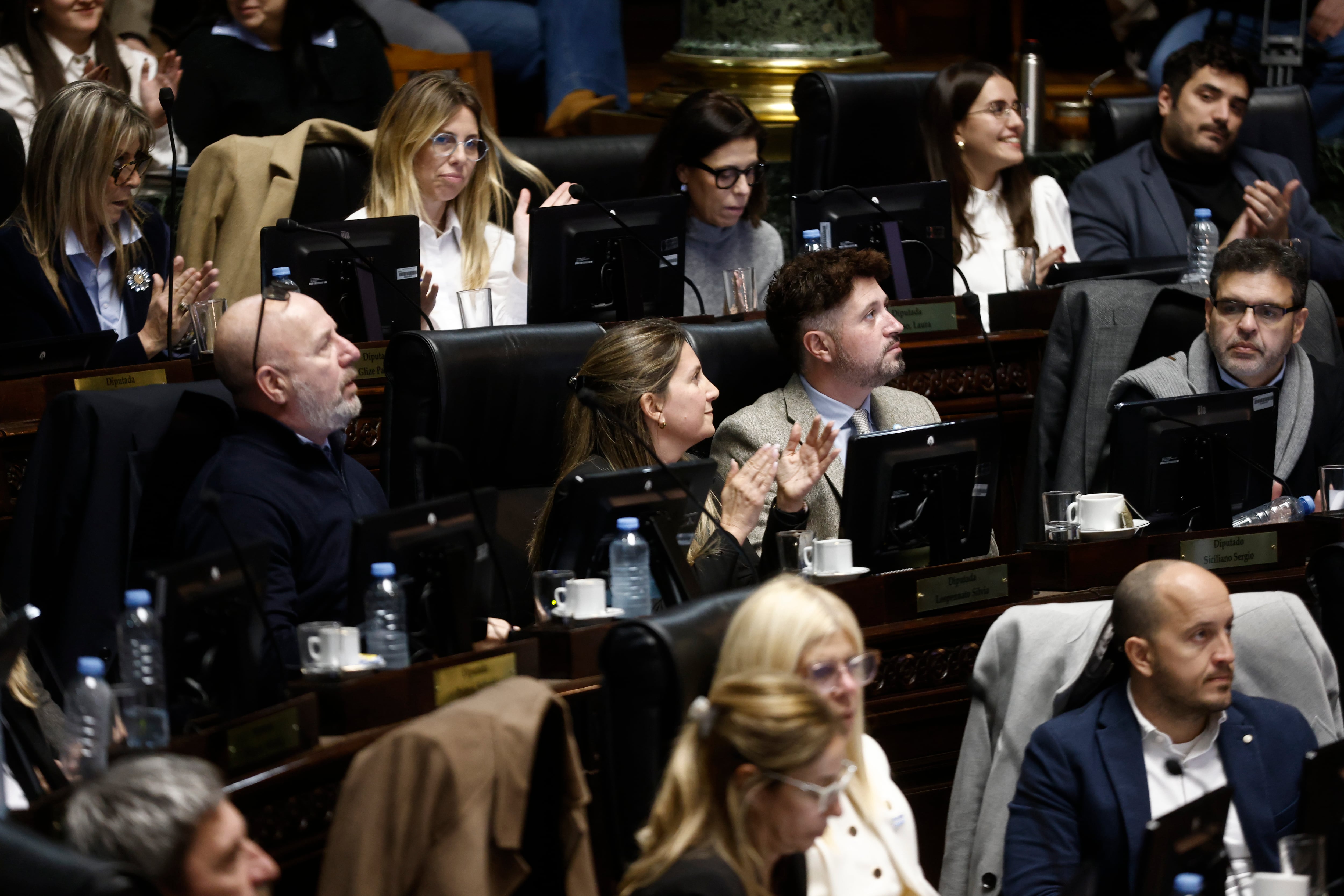 El bloque oficialista Vamos por Más durante la discusión de la ley