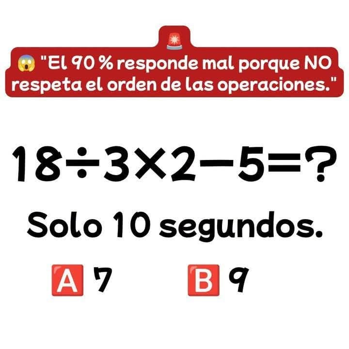 Aunque parece un ejercicio de primaria, esconde una pequeña trampa que a muchos les genera dudas