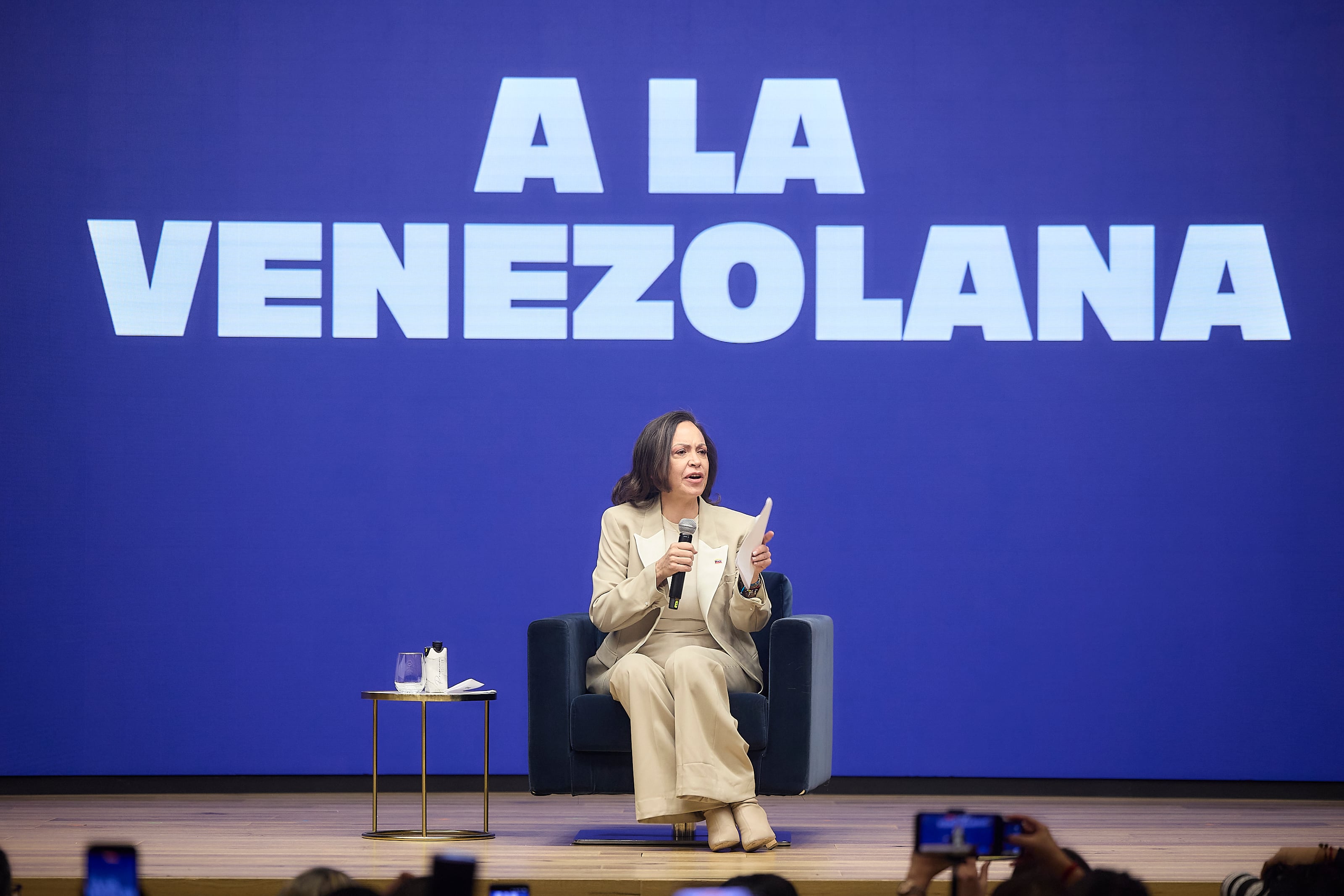 María Corina Machado reclamó a Trump “señales nítidas” y explicó por qué suspendió el encuentro con Pedro Sánchez 7 Conferencia de prensa de María Corina Machado, en Madrid (Getty Images)