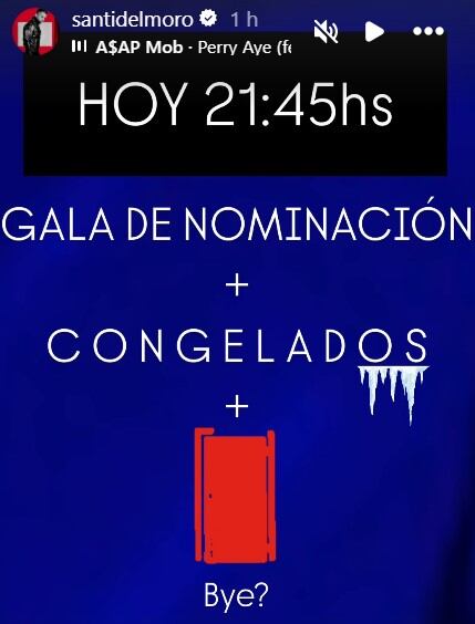 El anuncio de Santiago del Moro en Instagram