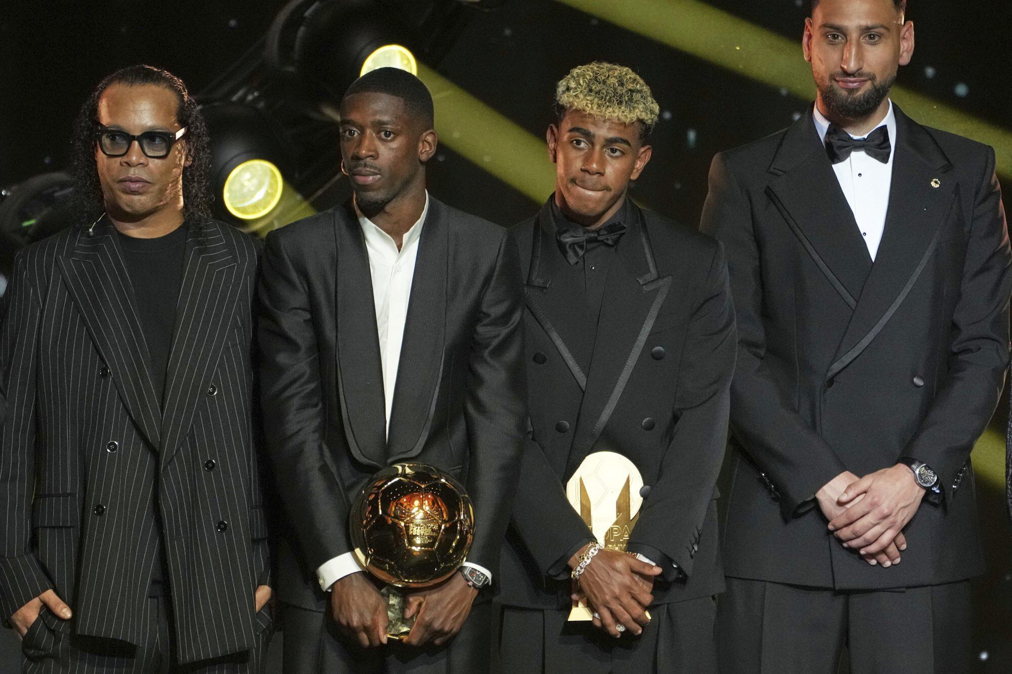 Ronaldinho, Ousmane Dembélé, Lamine Yamal y Gianluigi Donnarumma, grandes protagonistas de la gala, sin argentinos