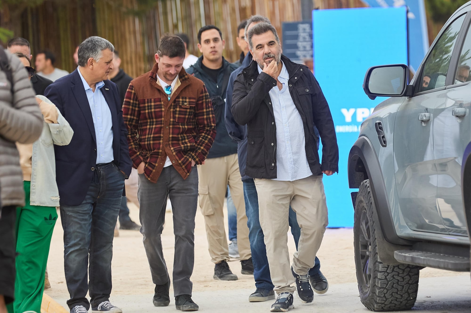 Ritondo, Marín y Caputo, durante el acto en Pinamar