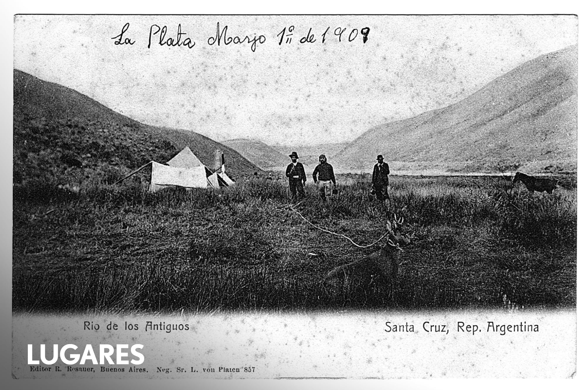 El fantasma de la Patagonia apareció en una postal de 1899 cerca de Los Antiguos
