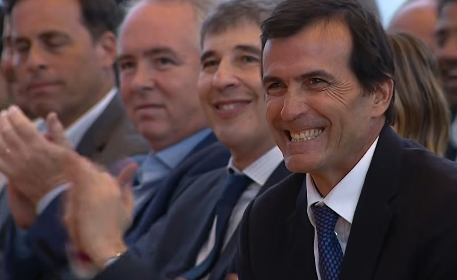 Adolfo Cambiaso durante el discurso de Milei en el Palacio Libertad