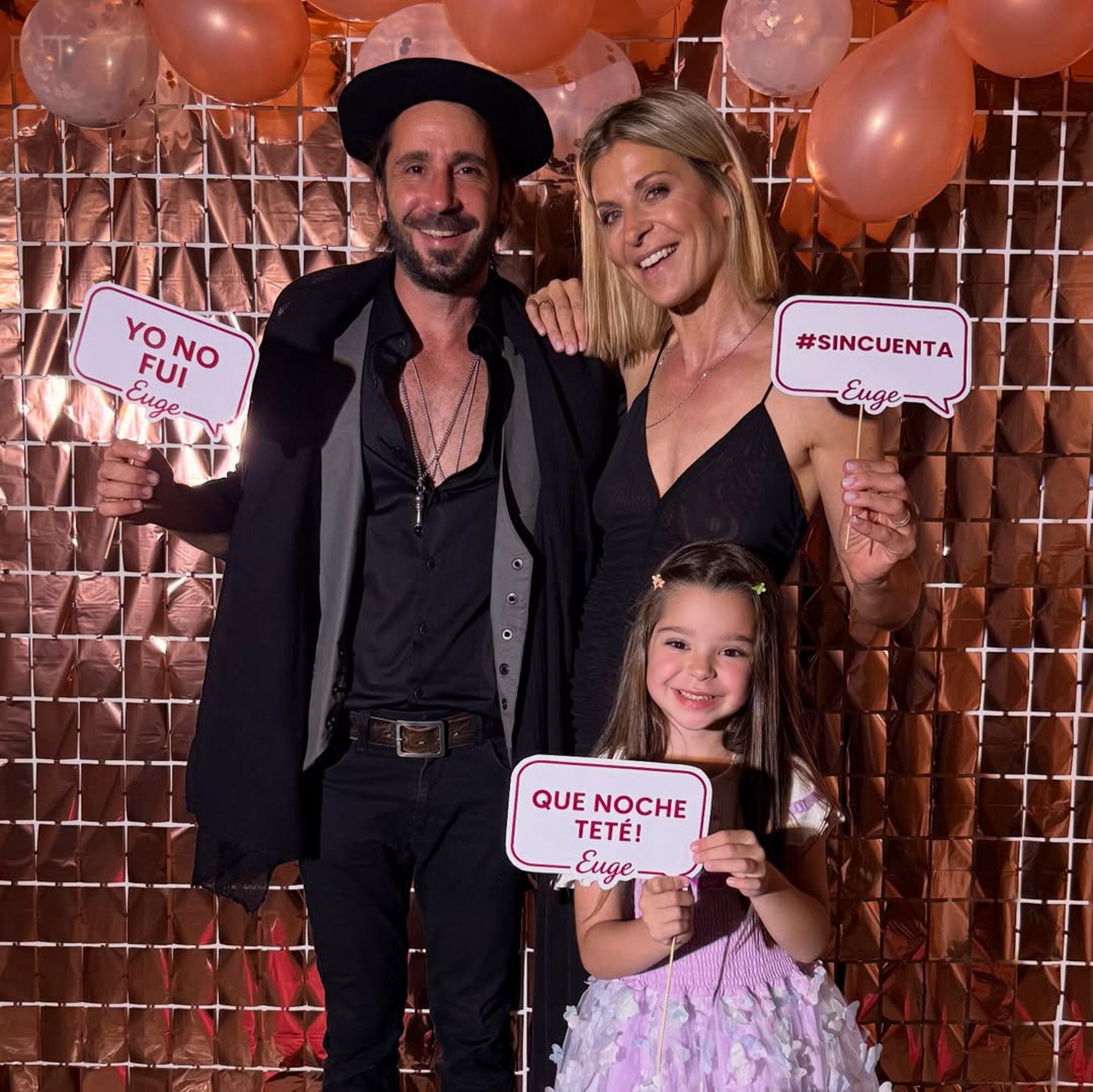 Con su pareja Francisco García Ibar y su hija Ema