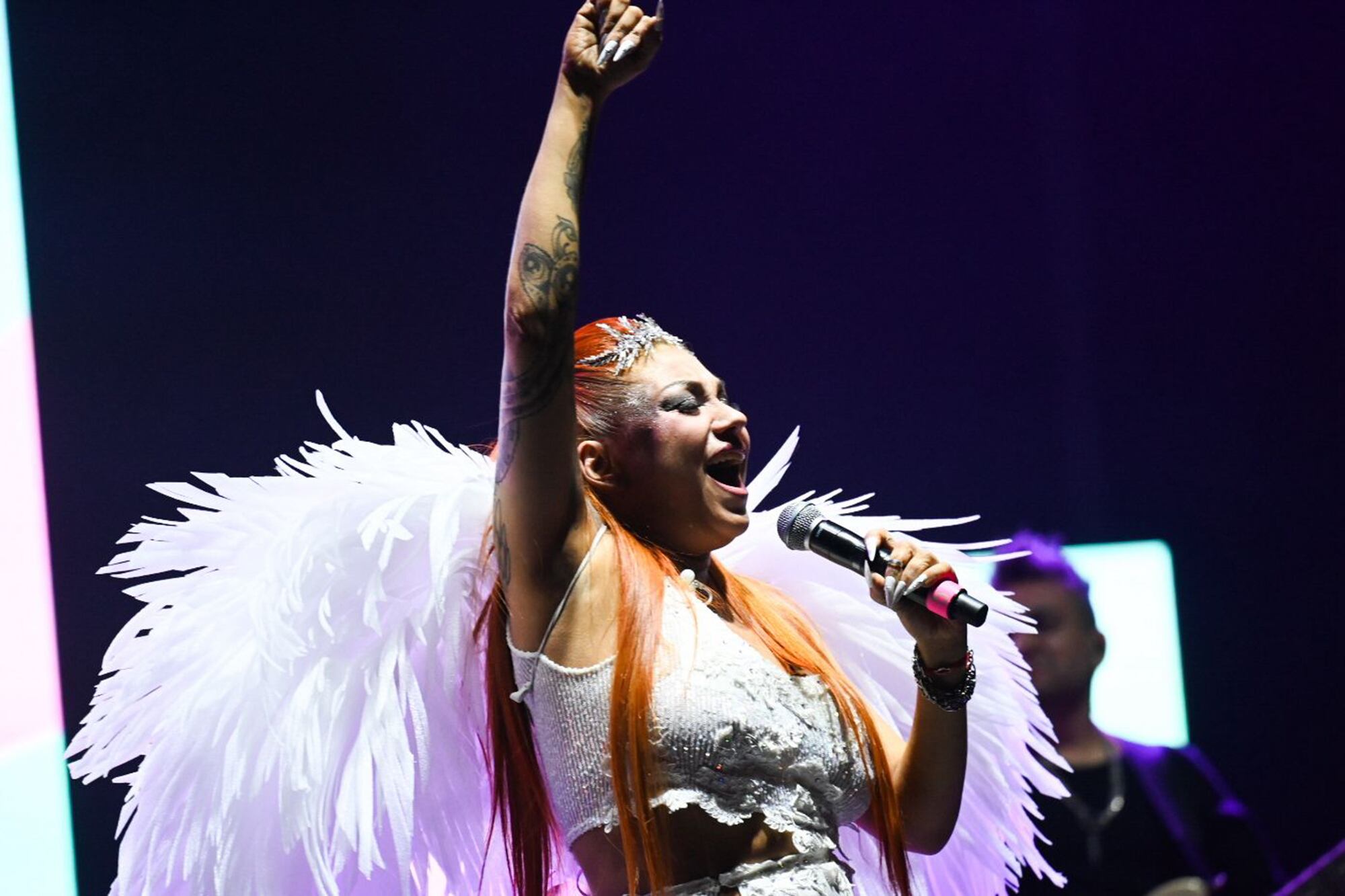 La cantante interpretó algunos hits de Bandana como