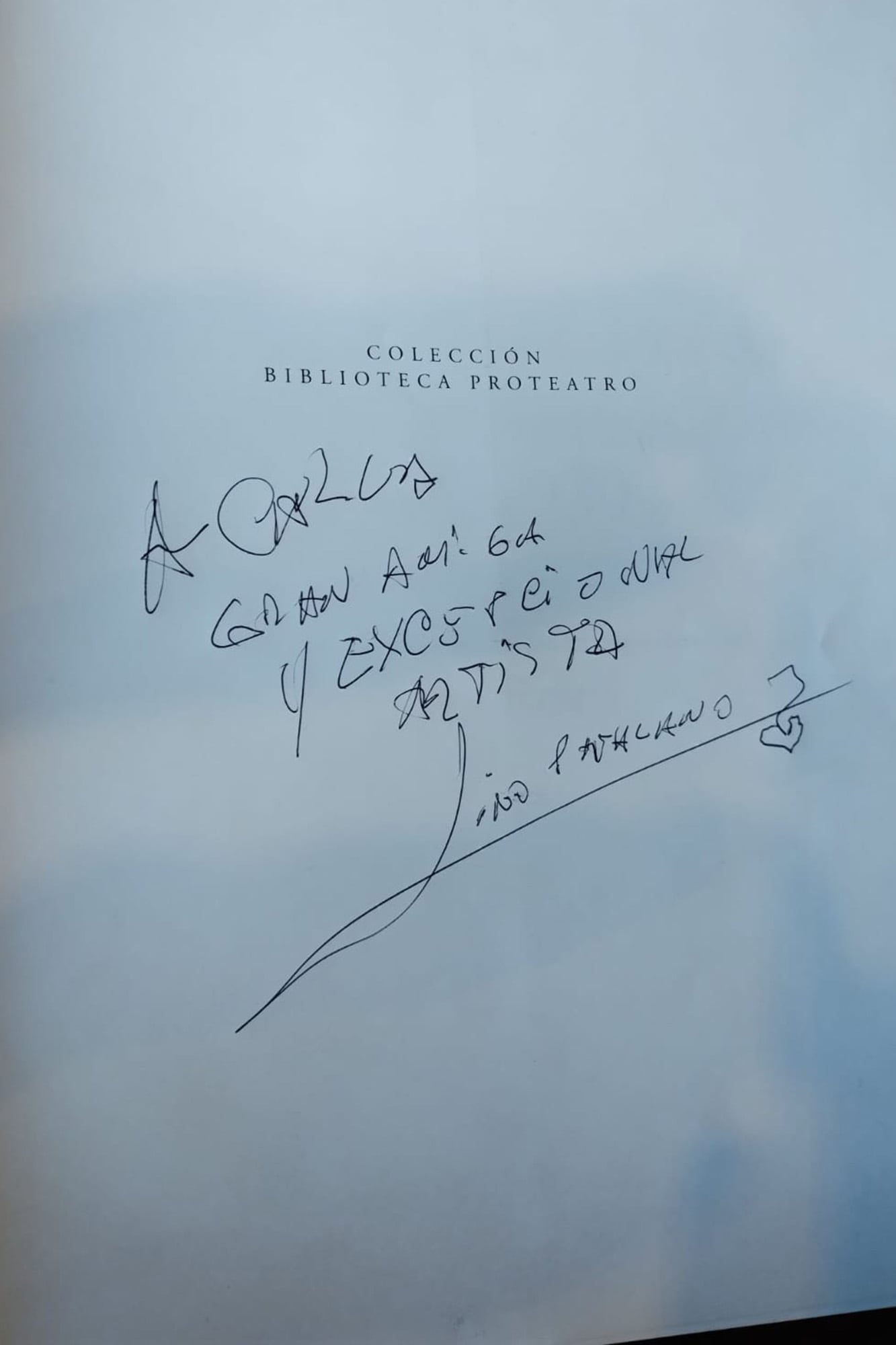 La dedicatoria de Lino Patalano a su