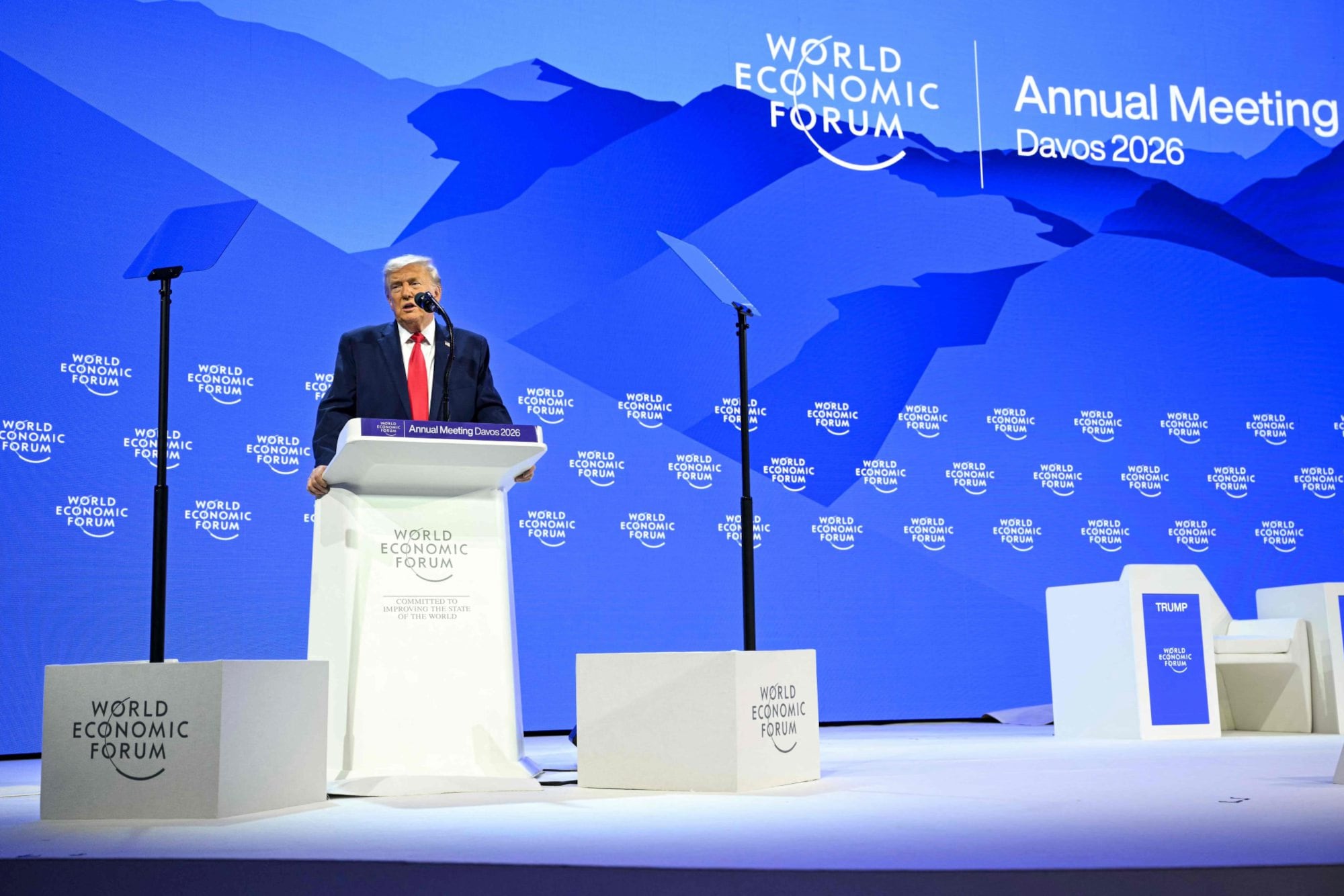 Donald Trump en Davos
(Mandel NGAN / AFP)
