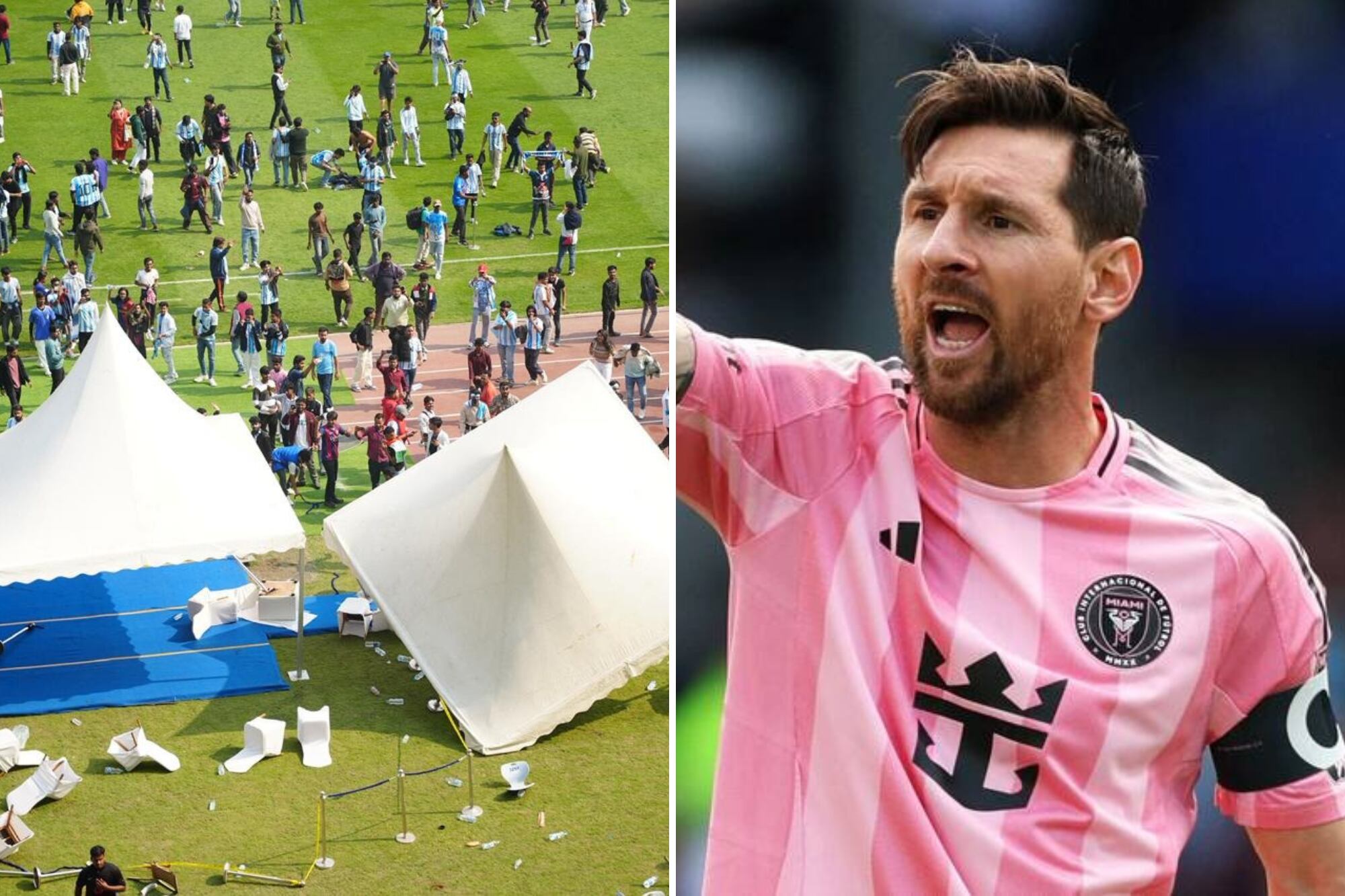 Caos por Messi en la India: se fue antes por la desorganización y los fanáticos provocaron incidentes