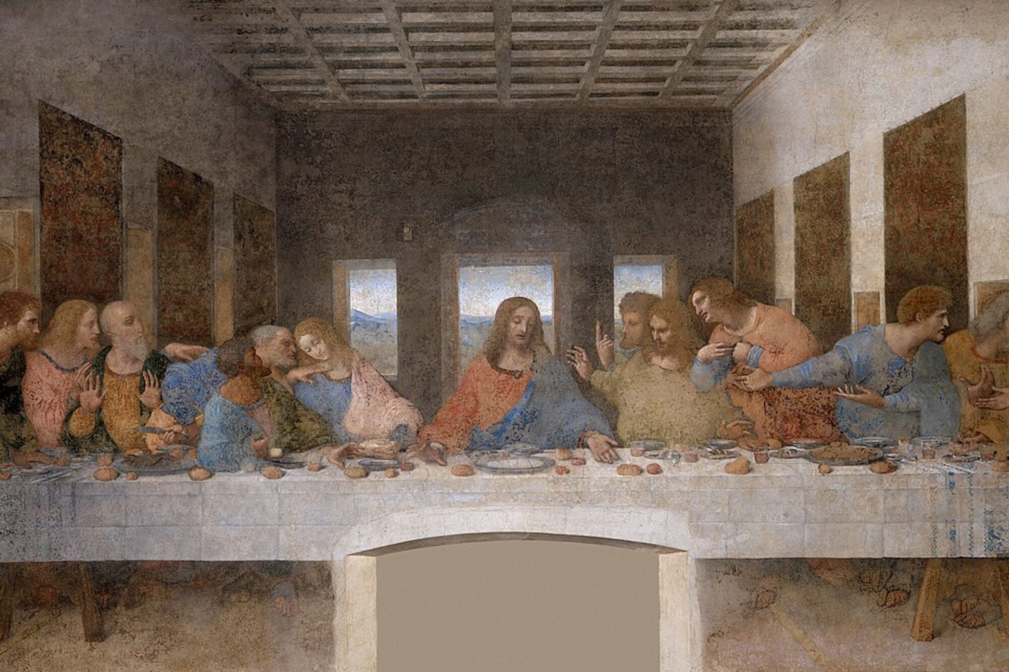 Una representación de Leonardo da Vinci de La última cena